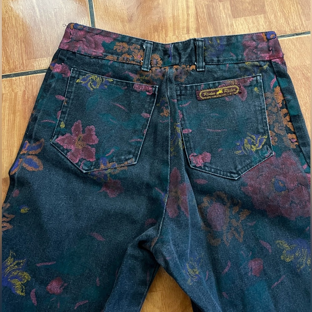 Floral Patterned Jeans